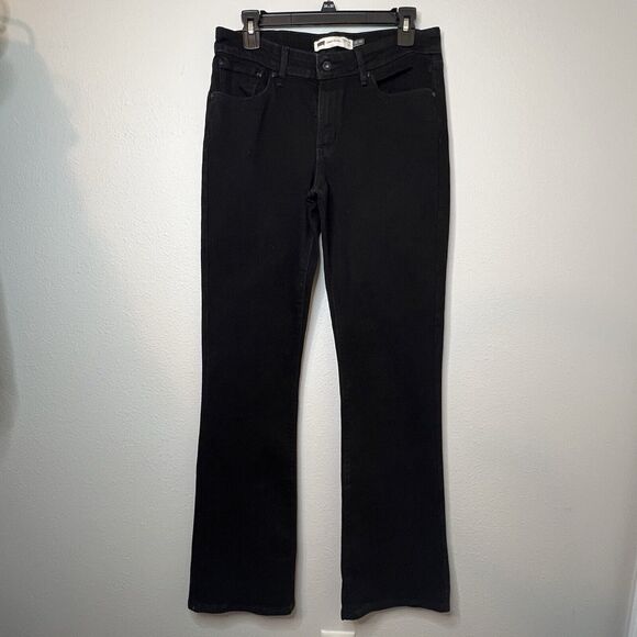 Levi's Women's Jeans 10 / 30 Slight Demi Curve Boot Cut Classic Rise Black Wash - Picture 1 of 9